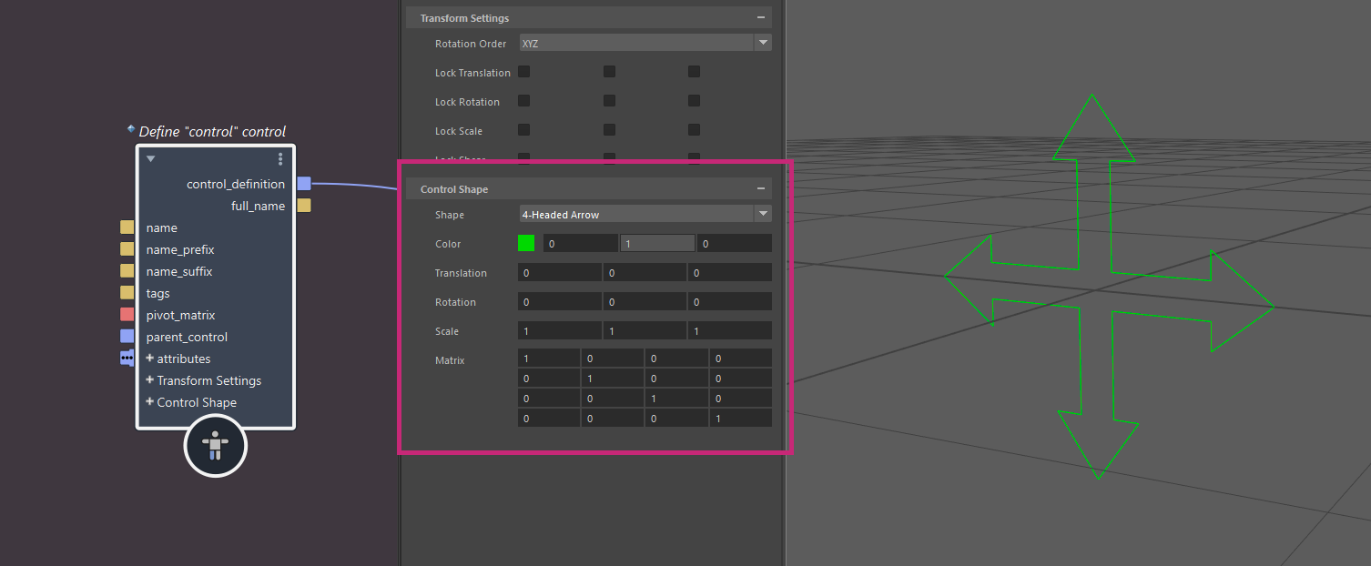 control shape