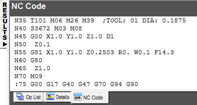 FeatureCAM Help | To create NC code | Autodesk