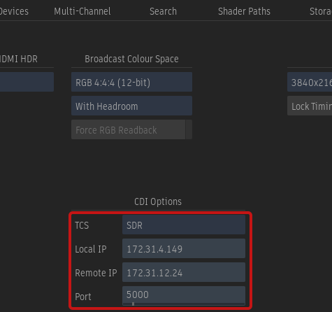 Flame preferences - CDI Options