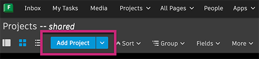 Add Project button