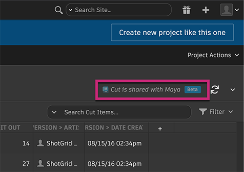 Cut is being shared in Maya message