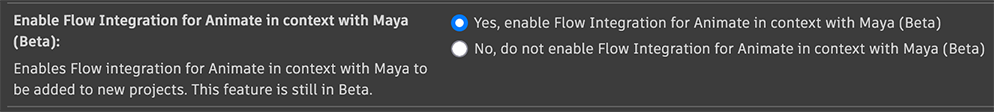 enable the preference Flow Integration for sharing cuts to animate in context with Maya