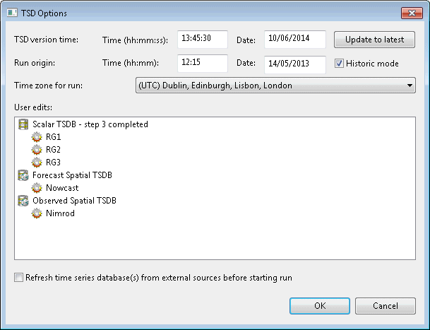 TSDB Options Dialog