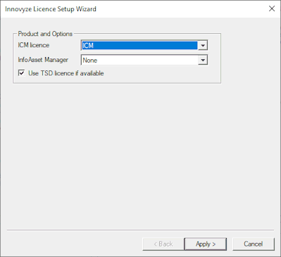 Licence Setup Wizard - Licence Type page
