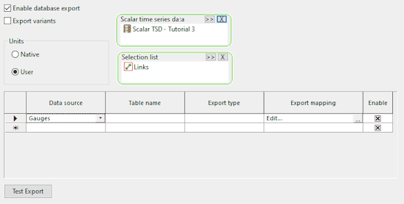 Manifest - Database Export page