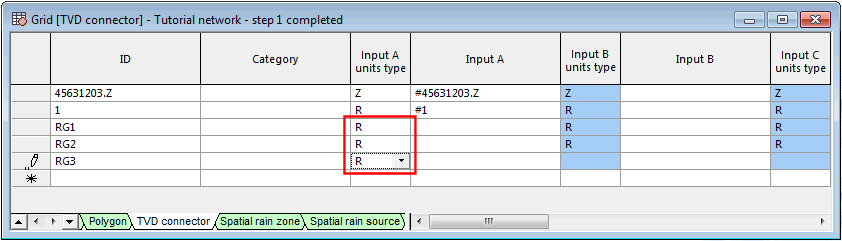 Setting the Input Units to R