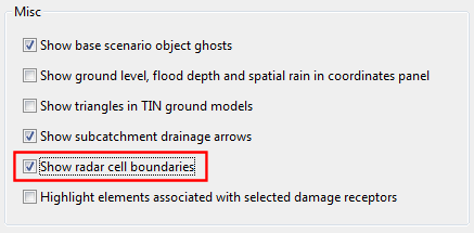 Show radar cell boundaries option