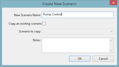 Create New Scenario Dialog for RTC Example