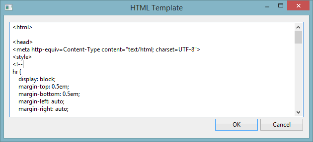 HTML template Dialog