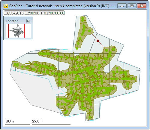 Radar cell boundaries displayed on the GeoPlan