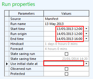 Run properties