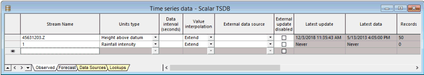 Import event data to time series database dialog