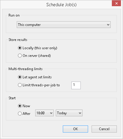 Schedule Job(s) Dialog