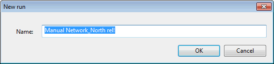 New Run Dialog