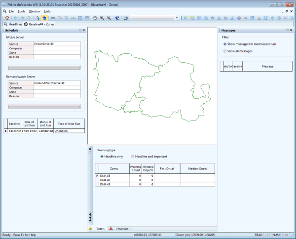 Zones page of the Operator
