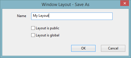 Window Layout - Save As Dialog