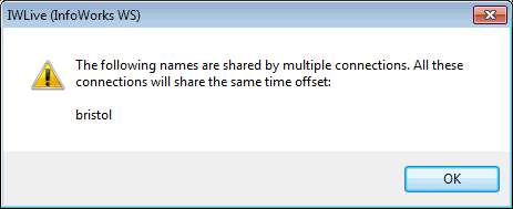 Multiple connections warning