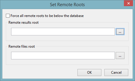 Set Remote Roots dialog