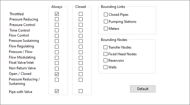Options Dialog - Isolation Trace page