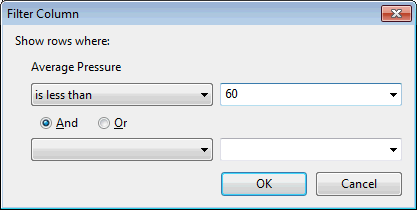 Filter Options Dialog