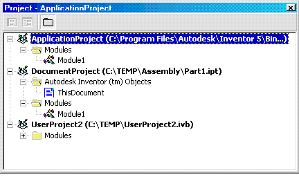 Open projects dialog