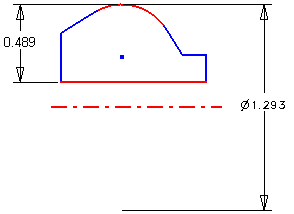 Tangent distance dimension constraint