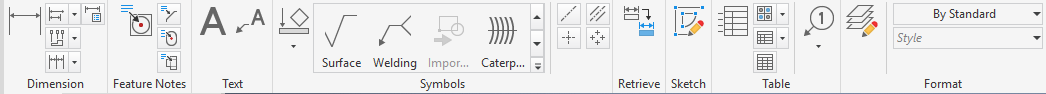 drawing annotation ribbon