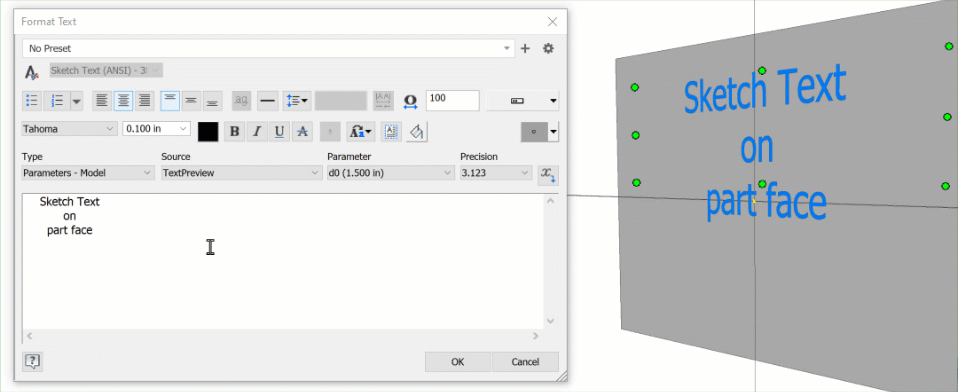 Sketch text preview