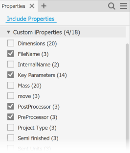 Include Properties
