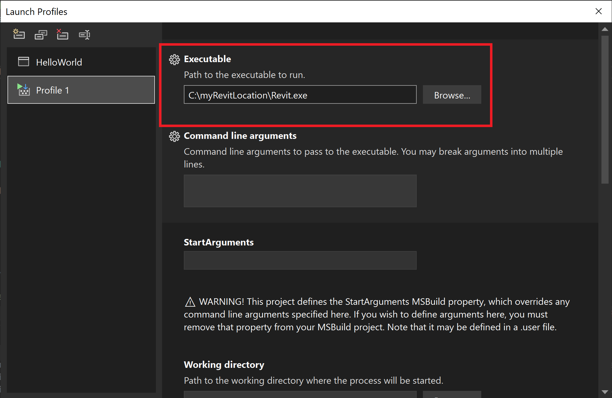 Debugging Your Application in Microsoft Visual Studio