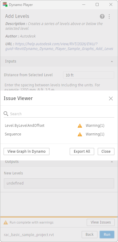 image Issue Viewer dialog