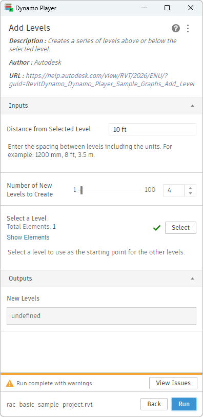 image Issue Viewer access at the bottom of Dynamo Player