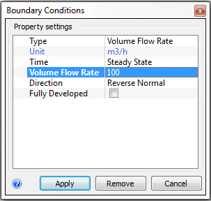 apply flow rate