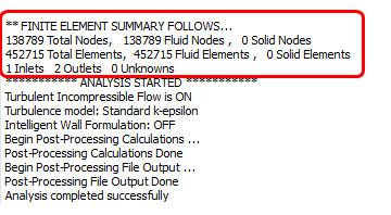 final mesh count