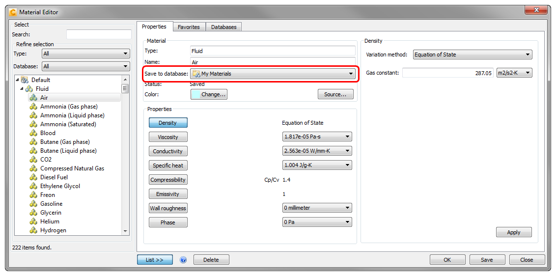 materials editor