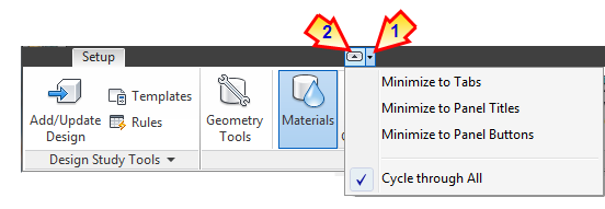 minimize ribbon