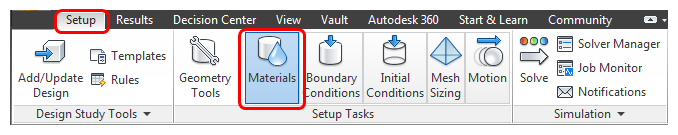 setup materials