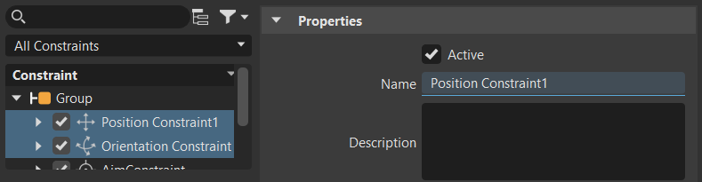 highlighted blue indicates unique settings for a field