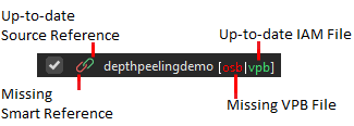 Smart Reference (Missing) + Source Reference (Up-to-date)