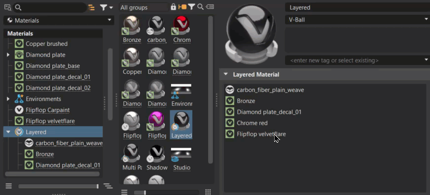 Select Material option