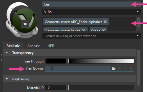 Multiple materials selected showing a yellow background