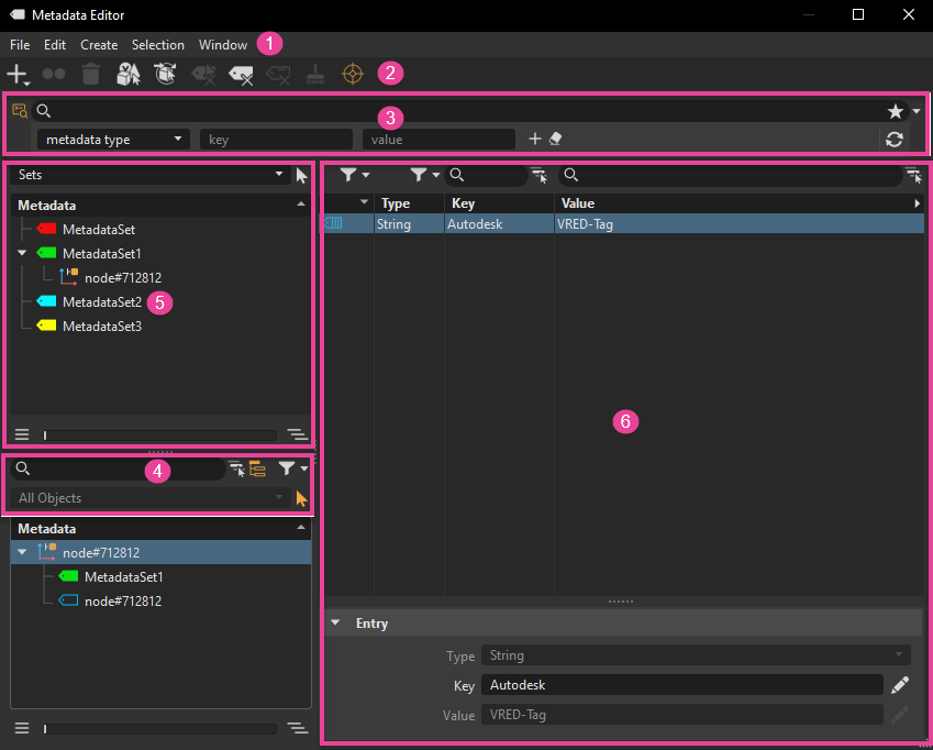 Metadata Editor labelled