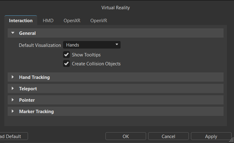Virtual reality preferences update