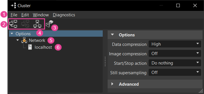 The Cluster Dialog Box