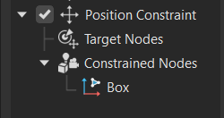 Constraints consist of target and constraint nodes