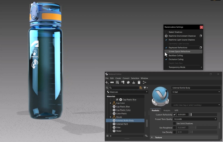 Example using Vulkan with Screen Space Refraction