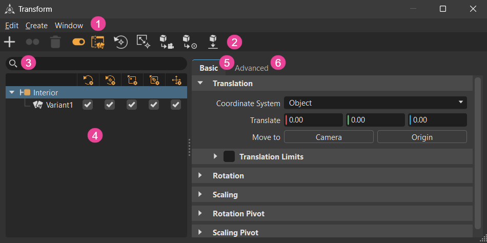 Transform Editor