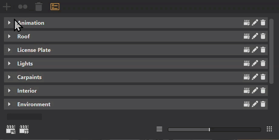 show or hide and rearrange thumbnails