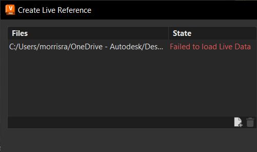 Failed to load Live Data error