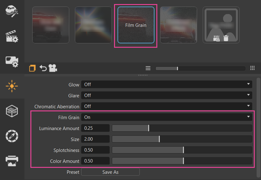 Film Grain camera effect